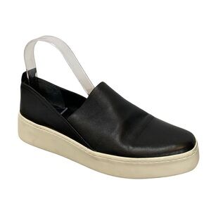 Vince Saxon Sneaker Womens 7.5 Black Slip On Loafer Leather